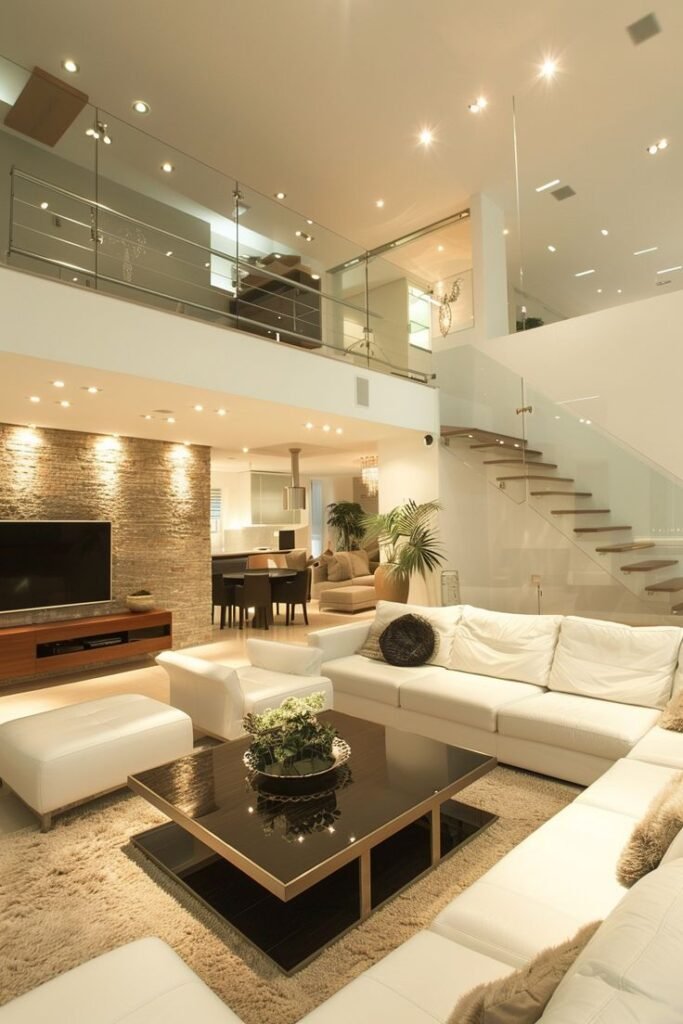 Modern living room designed by Best interior designer in Kalwa