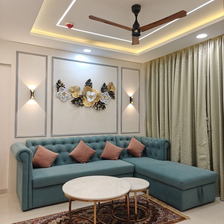 Living room interior in Balkum modern home design