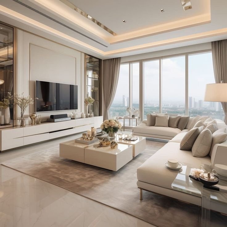 Living room interior in Patlipada designed by AF Furniture